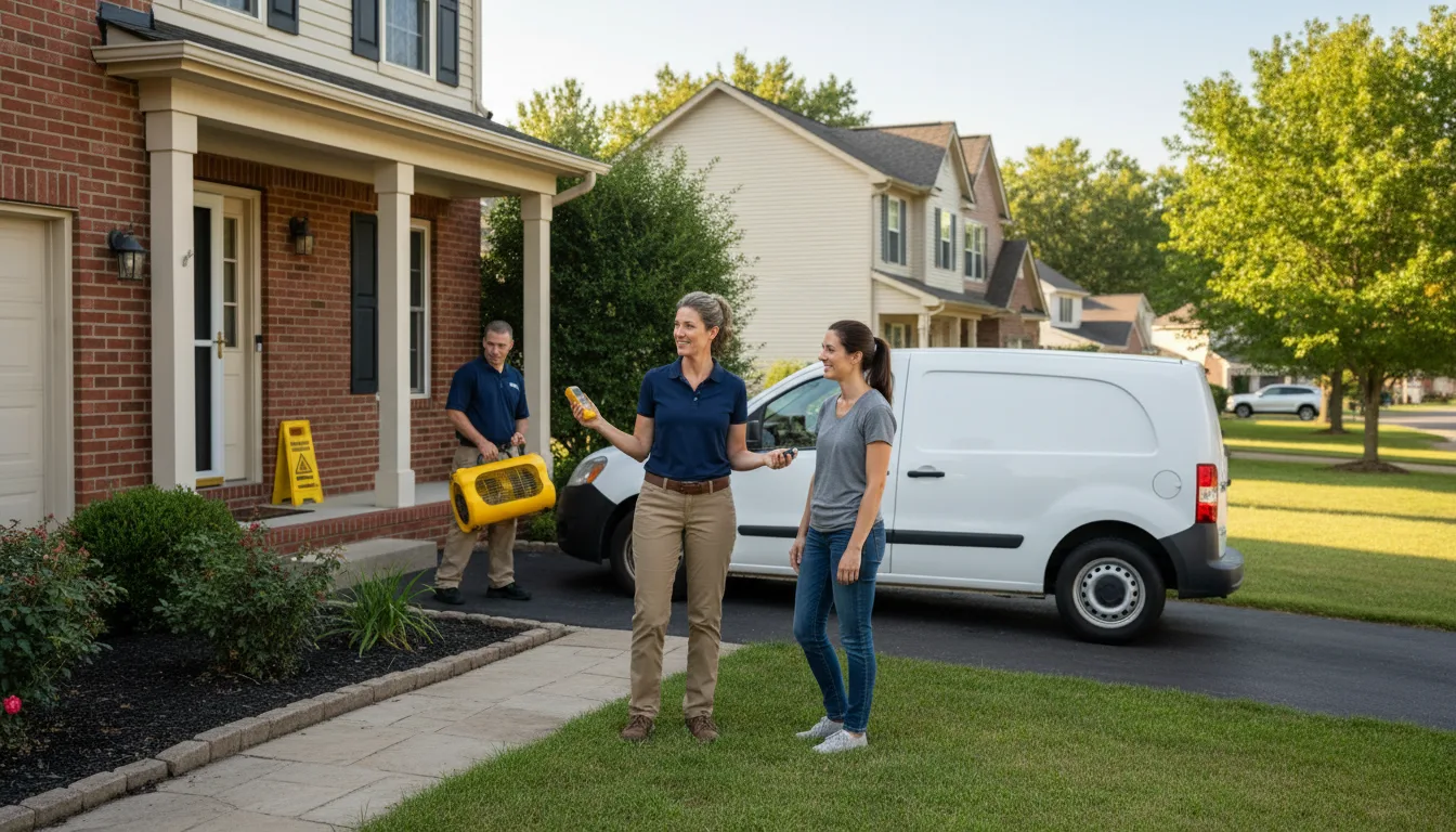 Residential water damage restoration in Terry, MS